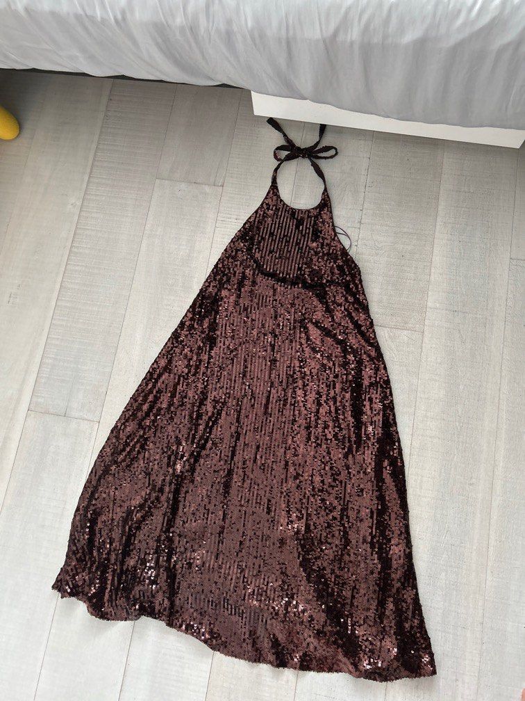 blue dress for baby girl ZARA. Long gold sequin dress. TS  Hibuy market