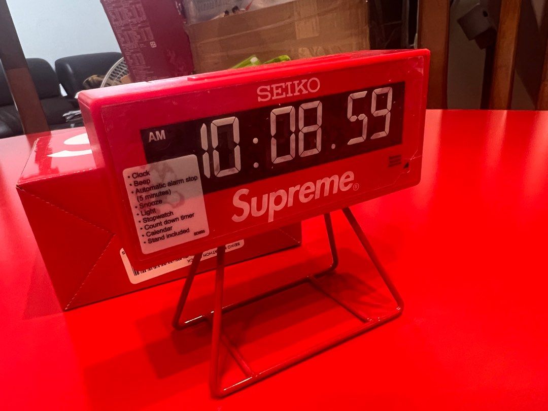 💫全新品 Supreme ®/ Seiko Marathon Clock 鬧鐘 時鐘 計時鐘