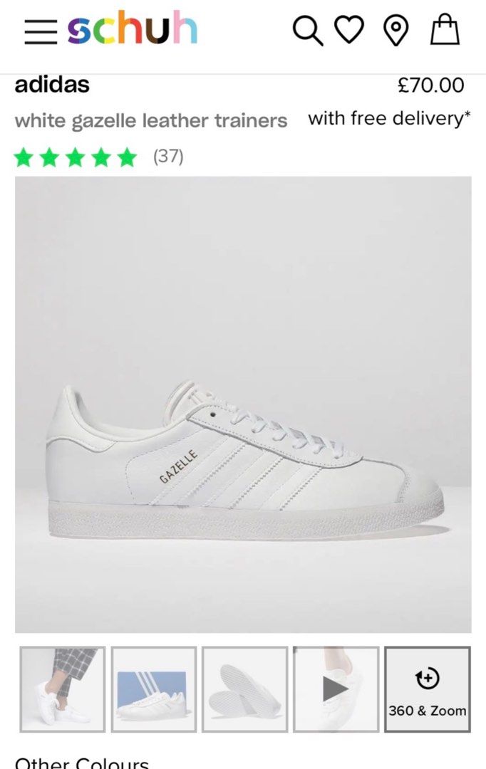 Gazelle adidas hotsell white leather