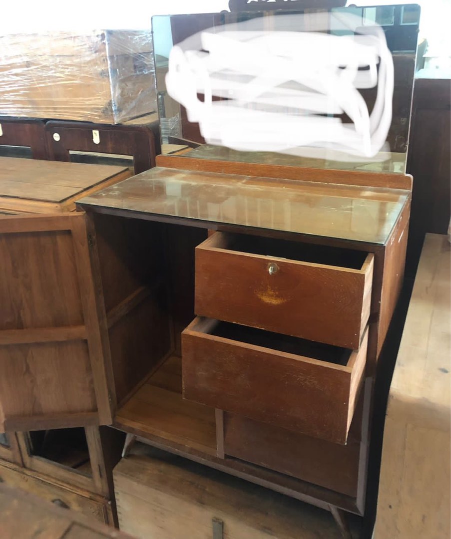 Antique teakwood dressing table, Furniture & Home Living, Furniture