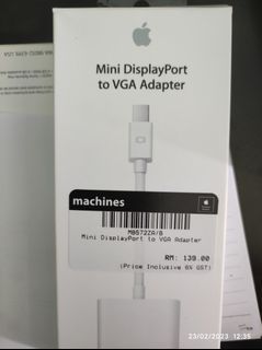 Apple Thunderbolt mini display to vga connector