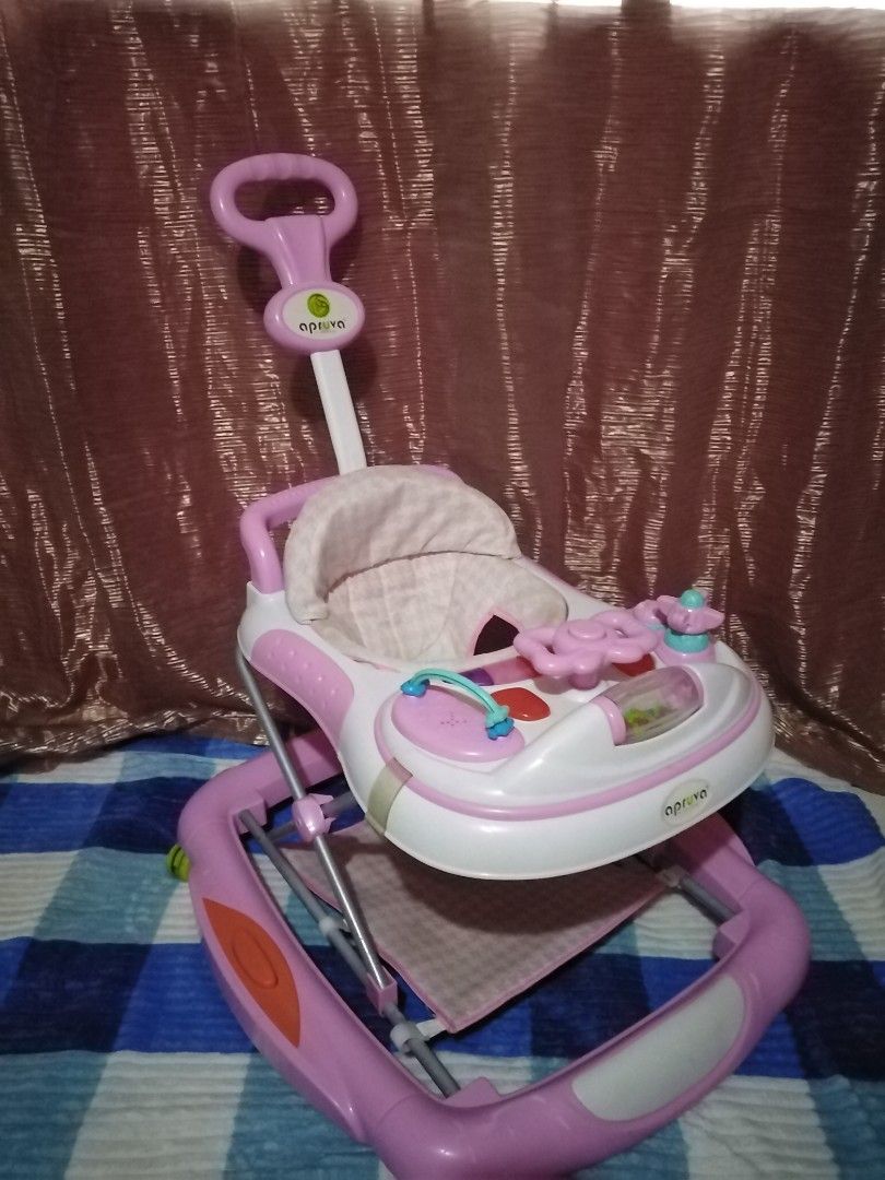 Apruva 3 in 1 Baby Walker (Category: Infant Playtime) located in Bacoor. Submitted by ebabystuff (Listing ID 1216852293, Image 1). Description: Flaws are already shown in the pictures above. Wheels were already replaced by green color.