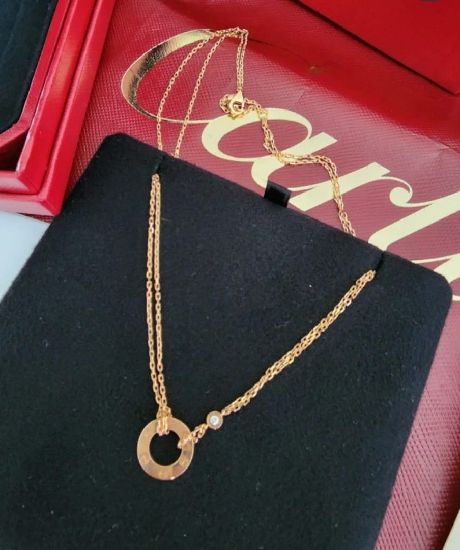 Authentic Cartier Love Necklace 2 diamonds Women s Fashion