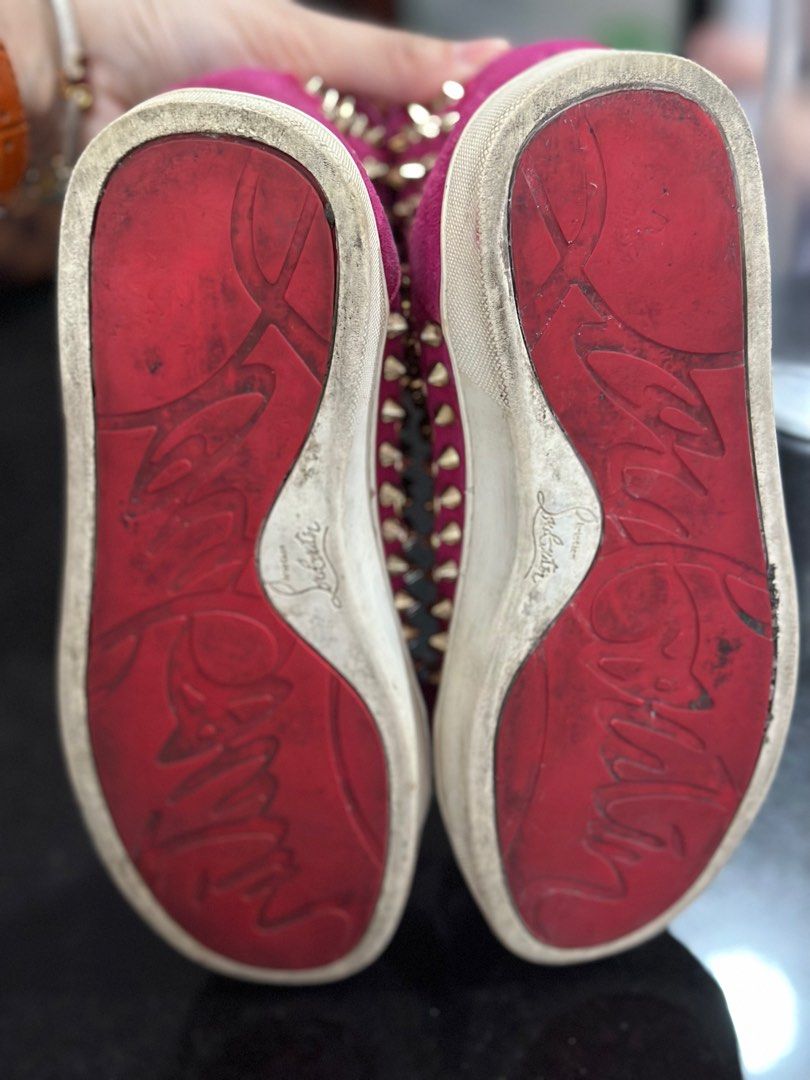 Authentic Christian Louboutin High Cut Shoes (Category: Sneakers & Footwear) located in San Fernando. Submitted by AuthenticFindsbylei (Listing ID 1216944644, Image 3). Description: Very good condition, size 6 US or size 36 Euro. Guaranteed authentic. Complete Studs. 😊👌🏻 affordable price. Others sell it for 15k pesos👌🏻preloved as well..