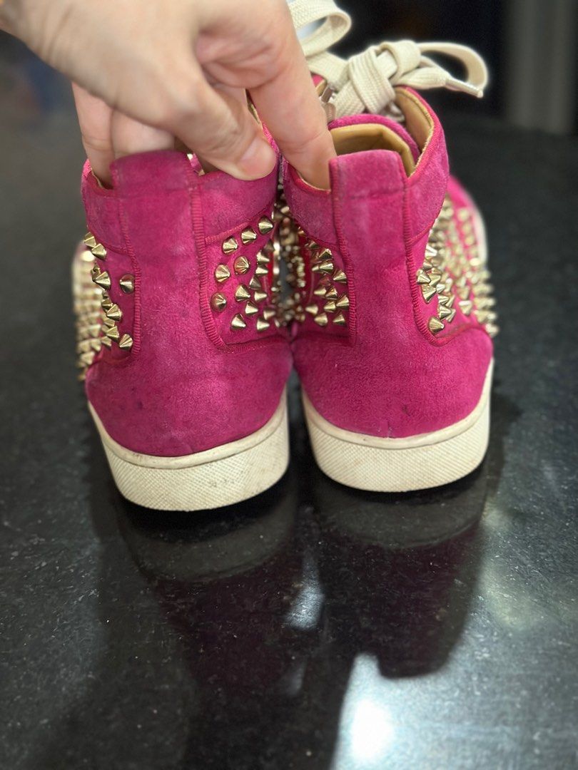 Authentic Christian Louboutin High Cut Shoes (Category: Sneakers & Footwear) located in San Fernando. Submitted by AuthenticFindsbylei (Listing ID 1216944644, Image 2). Description: Very good condition, size 6 US or size 36 Euro. Guaranteed authentic. Complete Studs. 😊👌🏻 affordable price. Others sell it for 15k pesos👌🏻preloved as well..
