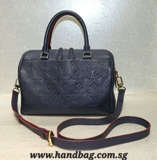 Louis Vuitton M81457 Bicolour Monogram Empreinte Leather Beige/ Arizona  Nano Speedy (RFID)