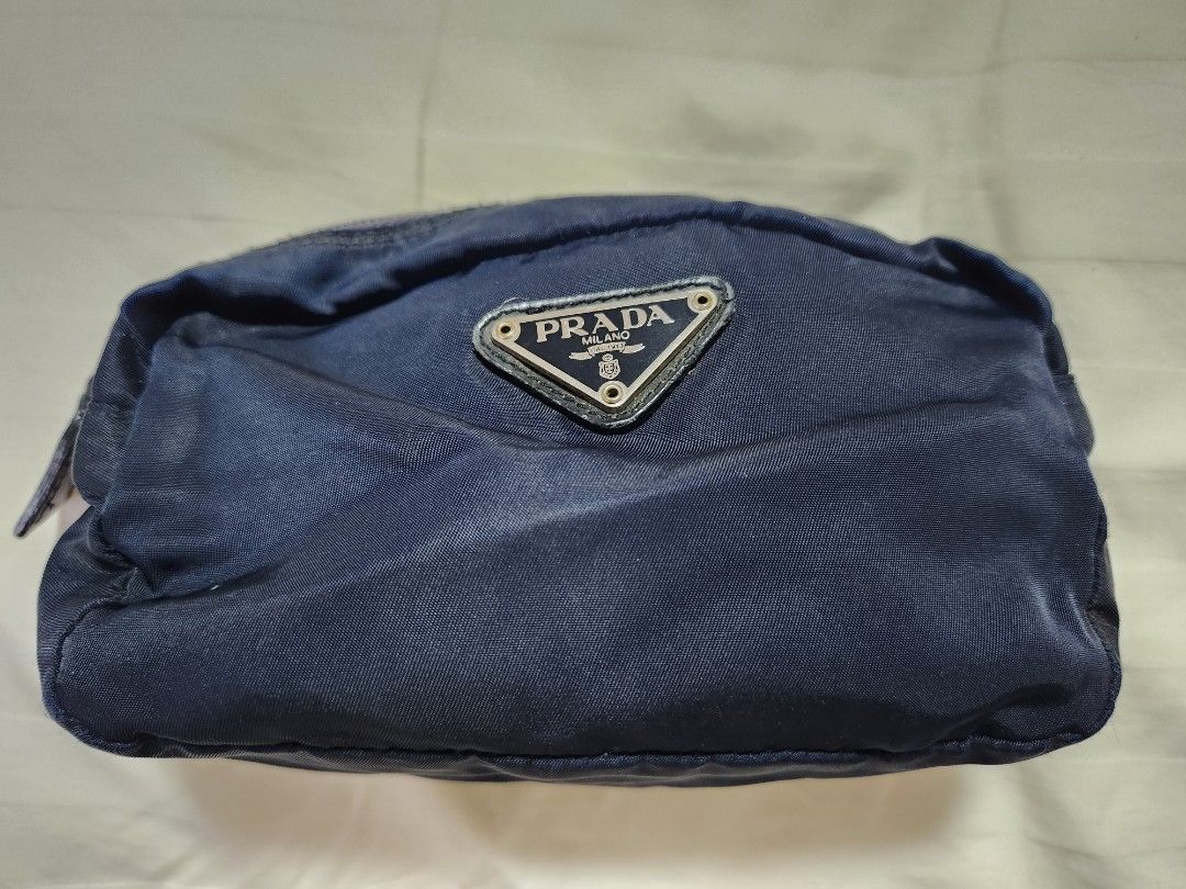 Authentic Prada makeup pouch (Category: Luxury Bags & Wallets) located in Quezon City. Submitted by myprelovedfindsph (Listing ID 1216908226, Image 2). Description: Authentic Prada makeup pouch, Good condition. See pics for details..