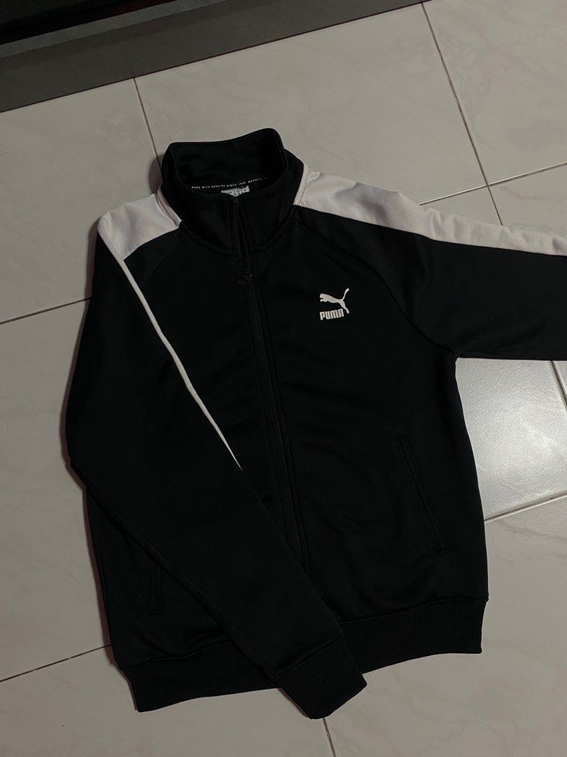 Puma track jacket black on sale