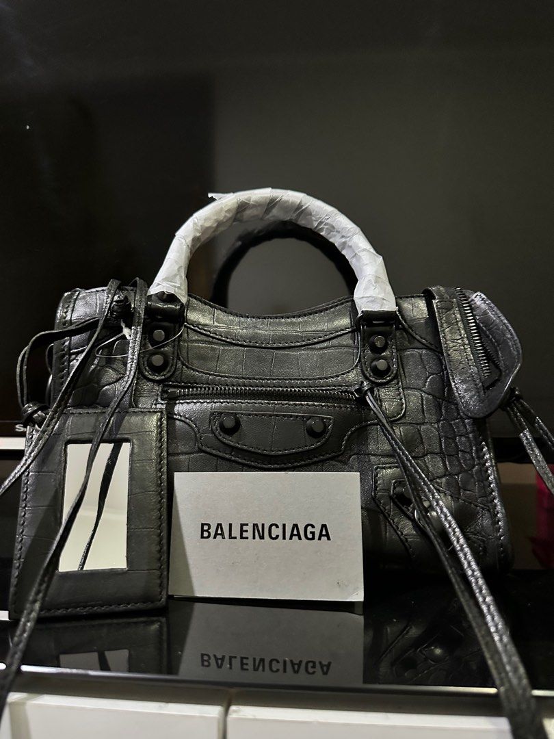 Balenciaga mini online city croco