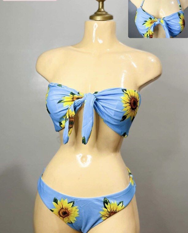 blue sunflower bikini