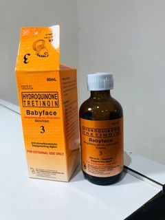Botol kosong hydroquinone tretinoin babyface 3 toner original import