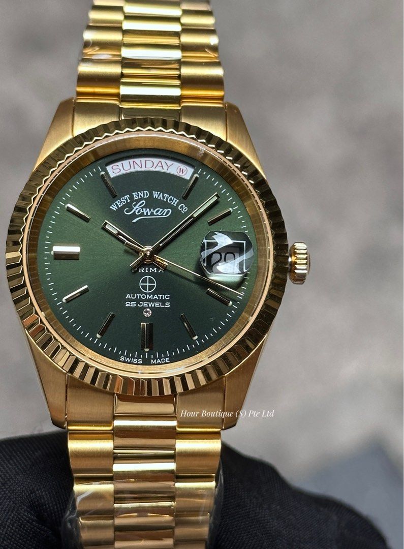 Brand New Westend Watch Company PVD Gold Case Emerald Green Dial