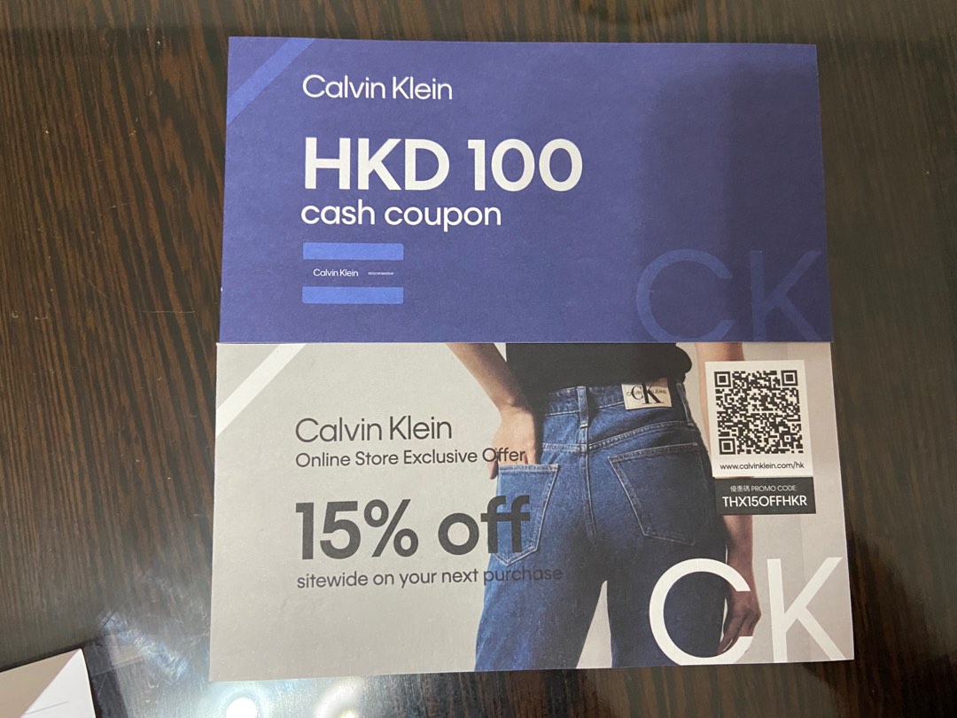 Calvin klein coupon, 門票＆禮券, 兌換券- Carousell