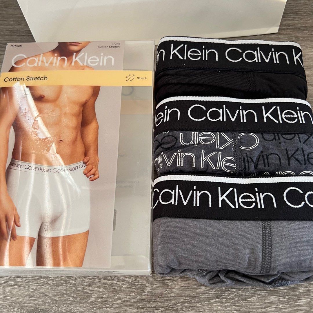 Calvin Klein original cotton stretch trunk medium (Category: Underwear) located in Quezon City. Submitted by harolduy11 (Listing ID 1216853496, Image 1). Description: All original Calvin Klein Trunks cotton stretch. Available in medium size only. 3piece per pack. From Ck Australia. .