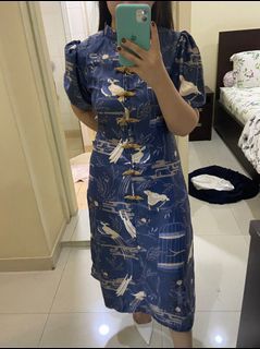 Cheongsam dress satin
