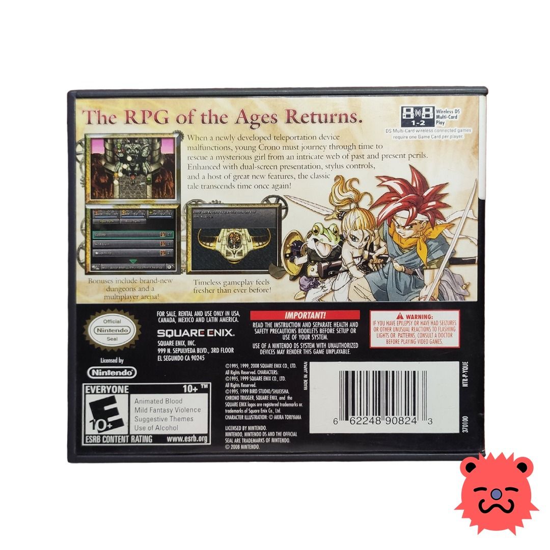 Chrono trigger game for Nintendo DS and 3DS | US ENGLISH | Preloved ...