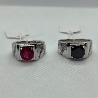 Cincin Lelaki 925 Perak Batu Zircon