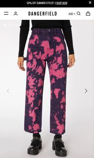 Dangerfield tie dye denim straight jean