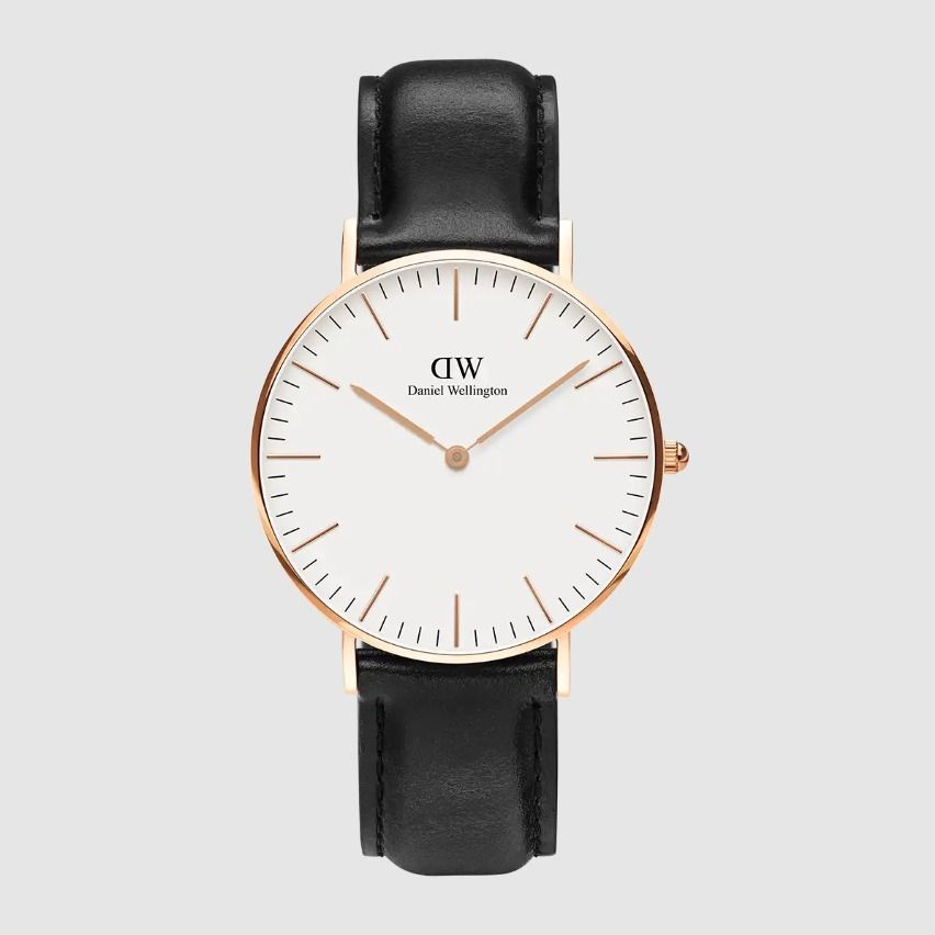 Daniel wellington rose online gold black face