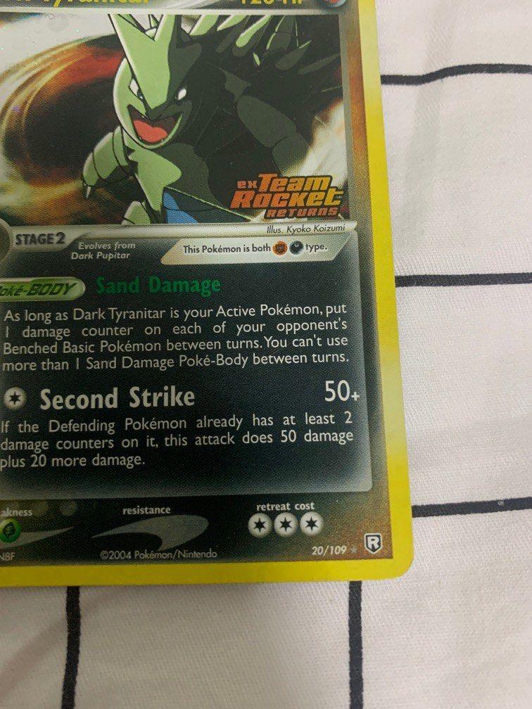 Pokemon TCG Dark Tyranitar, Hobbies & Toys, Toys & Games on Carousell