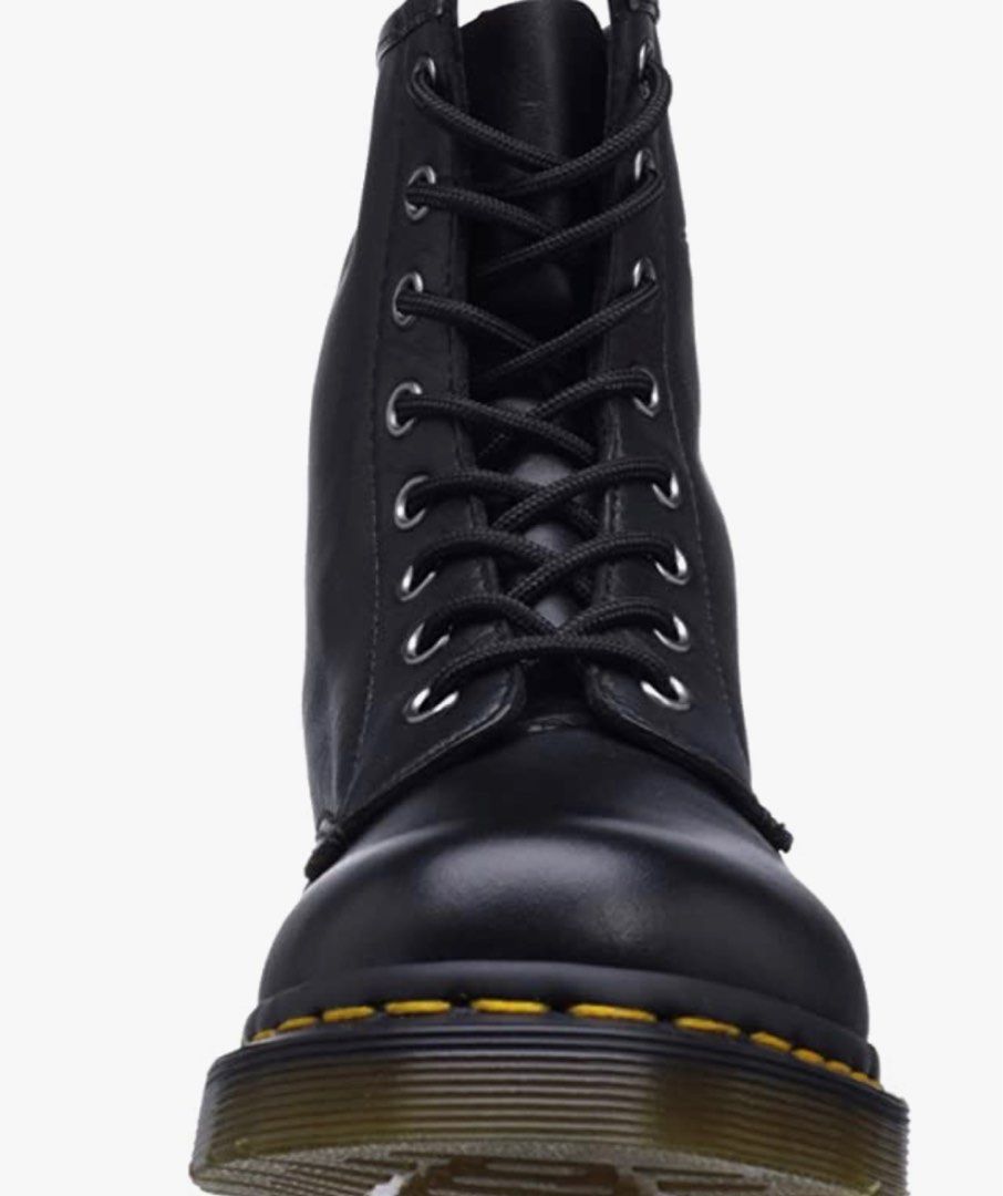 Dr. Martens Womens 1460 W Black Nappa 8 eye Boots
