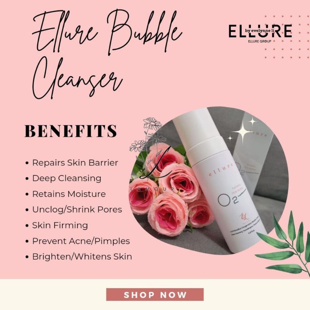 Ellure Rice Water O2 Bubble Cleanser, Beauty & Personal Care, Face