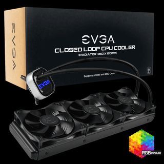 EVGA CLC 360 Liquid Water CPU Cooler AIO with RGB LED - 5 Year Warranty - Intel AMD AIO Cooler