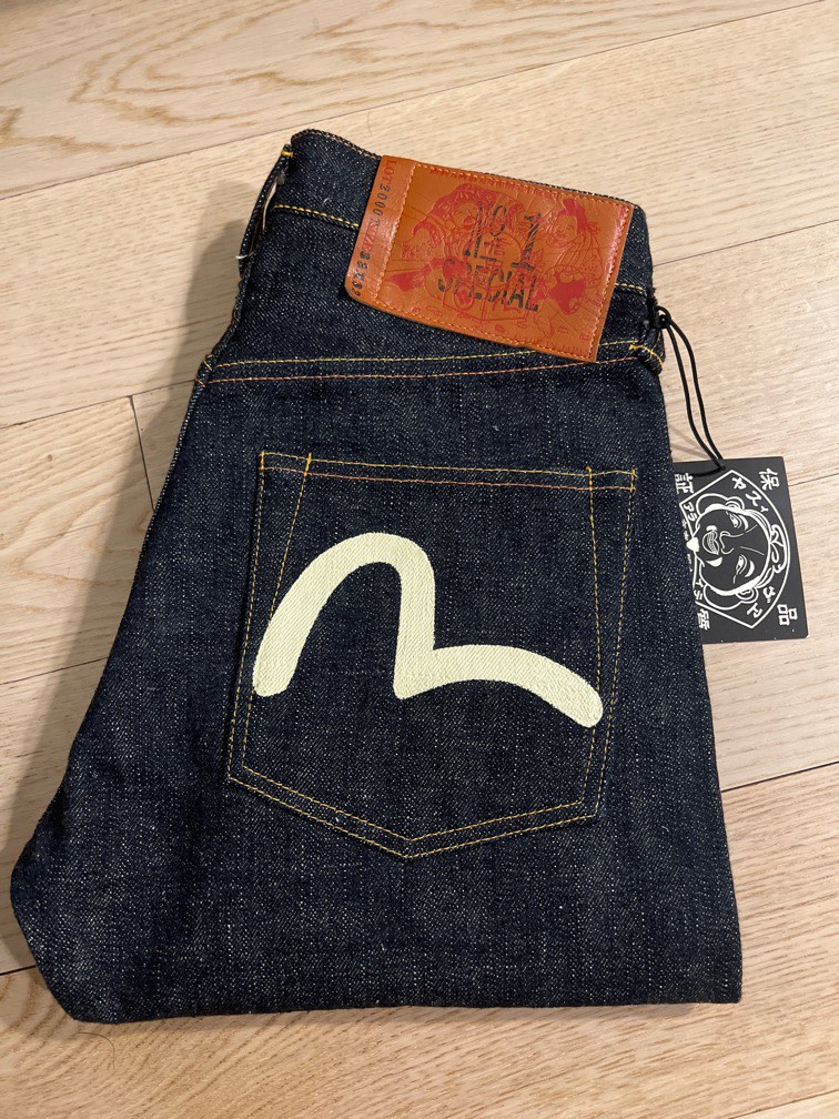 Evisu Made in Japan No. 1 Special Gatagata Sakura Salvage jeans 33x32 waist  30 or 31