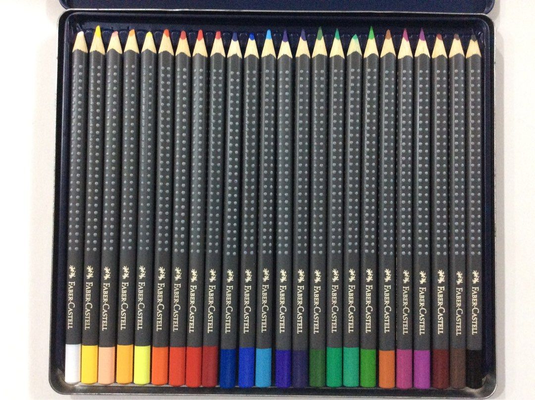FaberCastell Art GRIP Aquarelle Watercolor Pencil Set, Tin of 24
