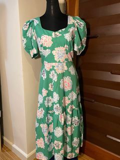 Floral Green Maxi Dress