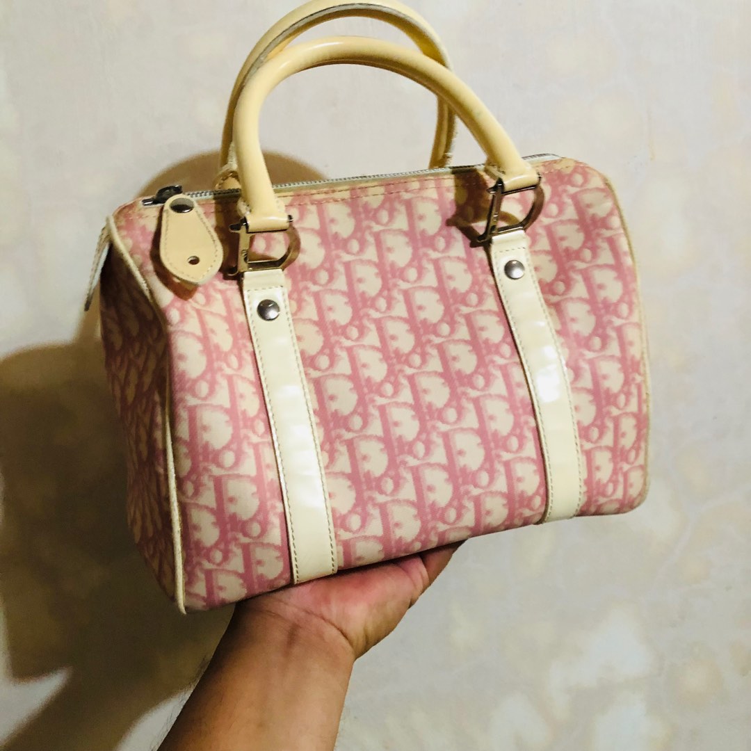 Vintage Dior Pink Trotter Duffle Bag, Luxury, Bags & Wallets on Carousell