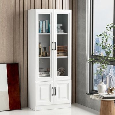 White book discount cabinet with doors