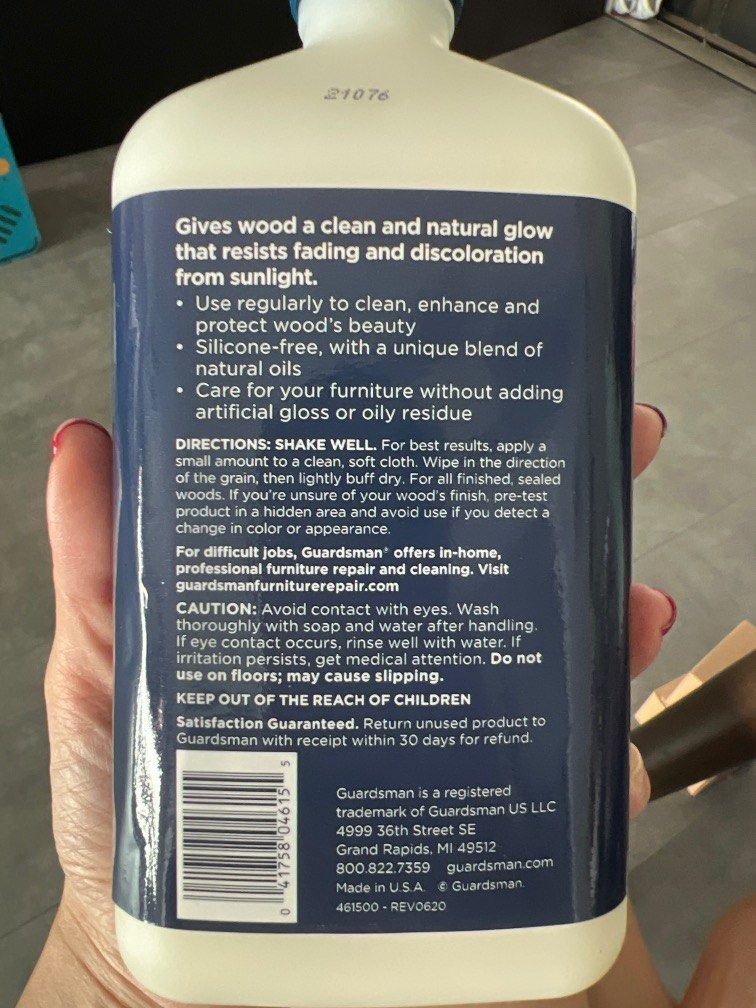 Guardsman Clean & Polish for Wood Furniture, Furniture & Home Living