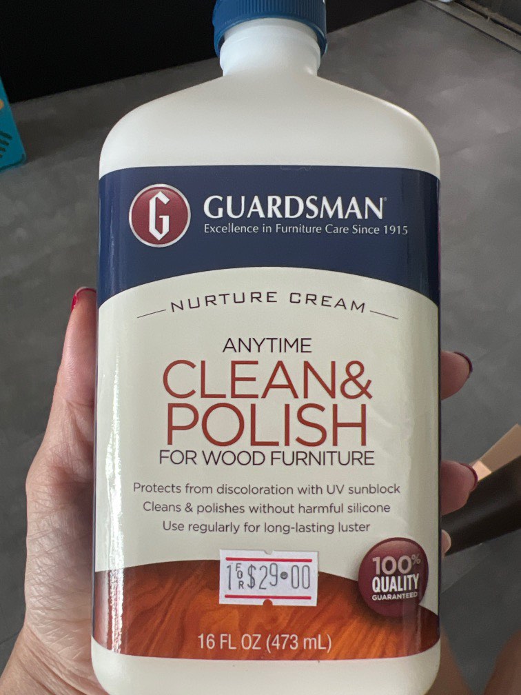 Guardsman Clean & Polish, Anytime, for Wood Furniture, Nurture Cream - 16 fl oz