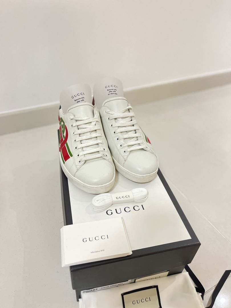 Mens gucci sales ace trainers