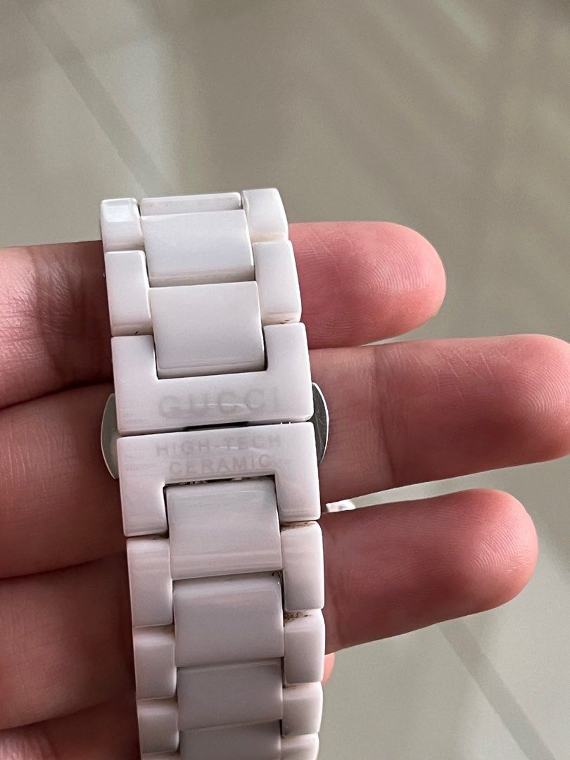 Gucci white ceramic watch sales