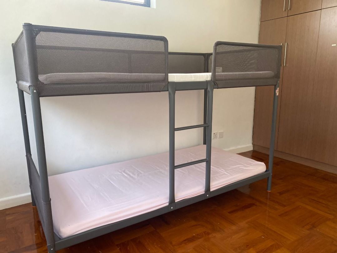 Ikea Bunk Bed with Mattress, 傢俬＆家居, 傢俬, 床架及床褥 Carousell