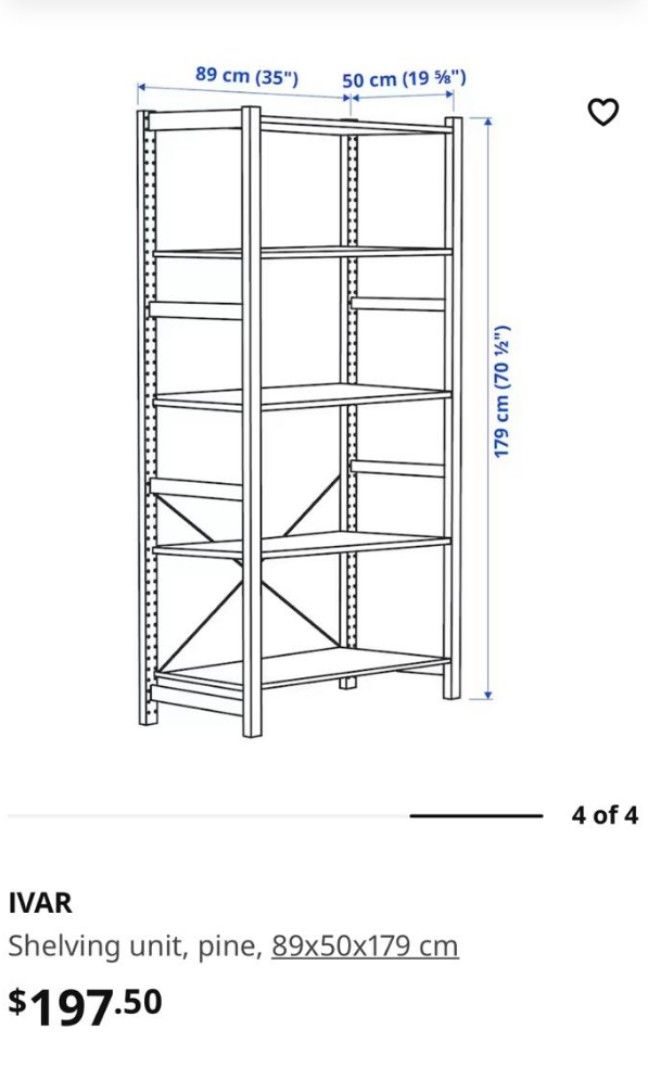 IKEA Ivar Shelf, Furniture & Home Living, Furniture, Shelves,