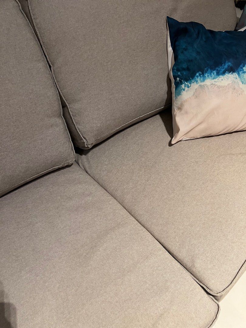 IKEA KIVIK two seater sofa free cute pillows, Furniture & Home Living, Furniture, Sofas on Carousell