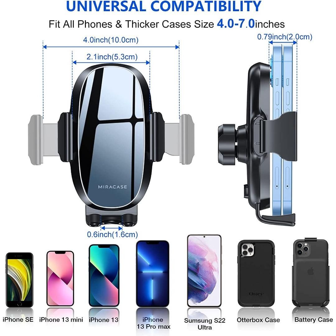 instock] 【 4-in-1】Miracase Car Phone Holder, Car Phone Mount for Dashboard  & Air Vent & Windshield & Desk, Universal Mobile Phone Holder for Car, Mobile  Phones & Gadgets, Mobile & Gadget Accessories