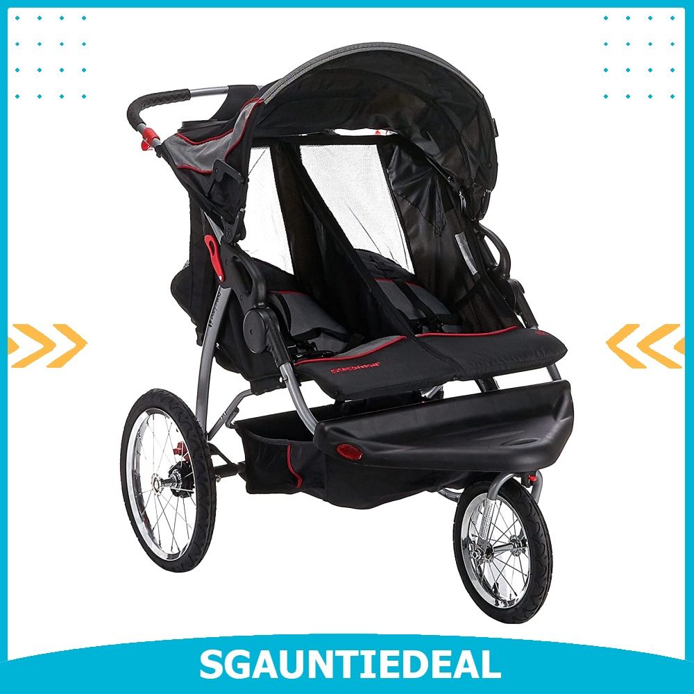 instock Baby Trend Expedition Double Jogger Stroller Millennium Babies Kids Maternity Care on Carousell