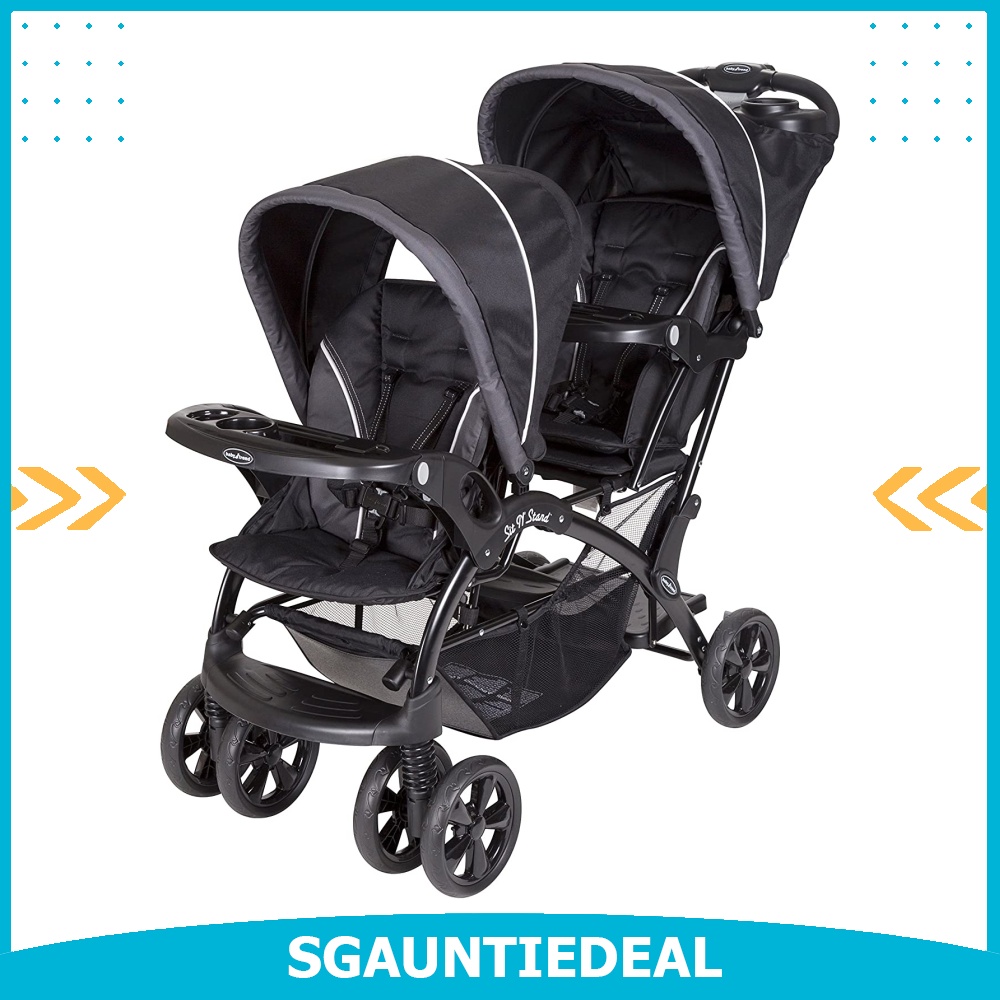 Baby trend top double stroller black