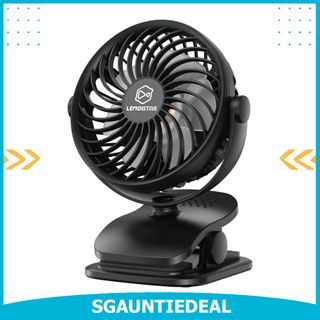 LEMOISTAR Battery Operated USB Car Fan,Electric Cooling Fan with 4  Speed,360 Degree Rotatable Backseat Car Fan,5V Cooling Air Small Personal  Fan for
