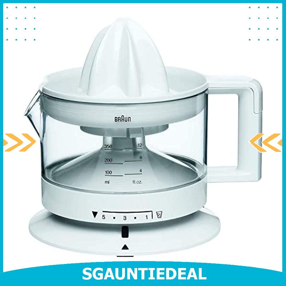 instock Braun TributeCollection CJ3000WH Citrus Juicer 350ML White TV Home Appliances Kitchen Appliances Juicers Blenders Grinders on Carousell