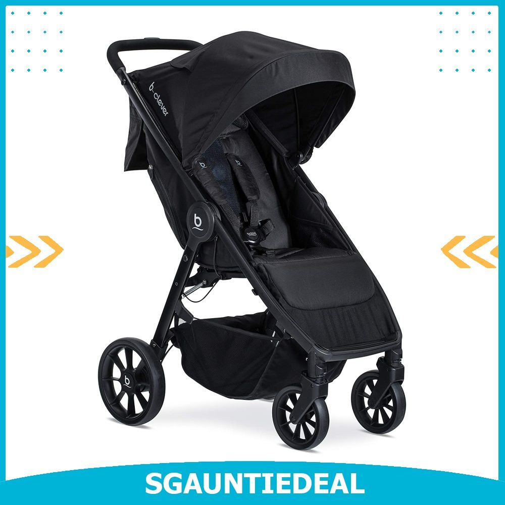 instock Britax B Clever Compact Stroller Cool Flow Teal One Hand Fold Ventilated Seating Area All Wheel Suspension Babies Kids Maternity Care on Carousell