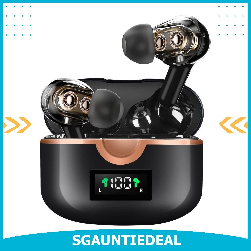 Dual speaker sale earbuds