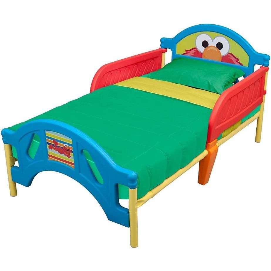 [instock] Delta Children Plastic Toddler Bed, Sesame Street, Babies
