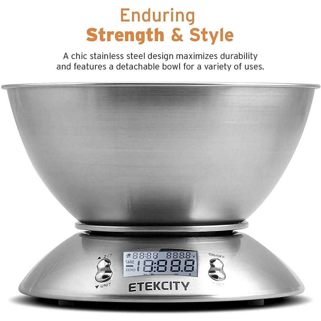 Digital Kitchen Scale High Accuracy Multifunction Food Scale with Removable  Bowl 2.15l Liquid Volume, Room