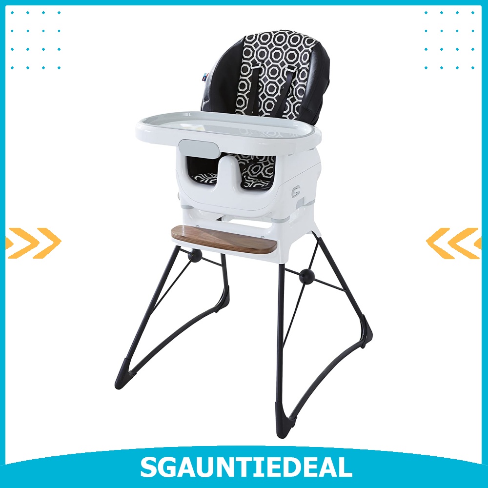 instock Fisher Price Jonathan Adler Deluxe High Chair Black White