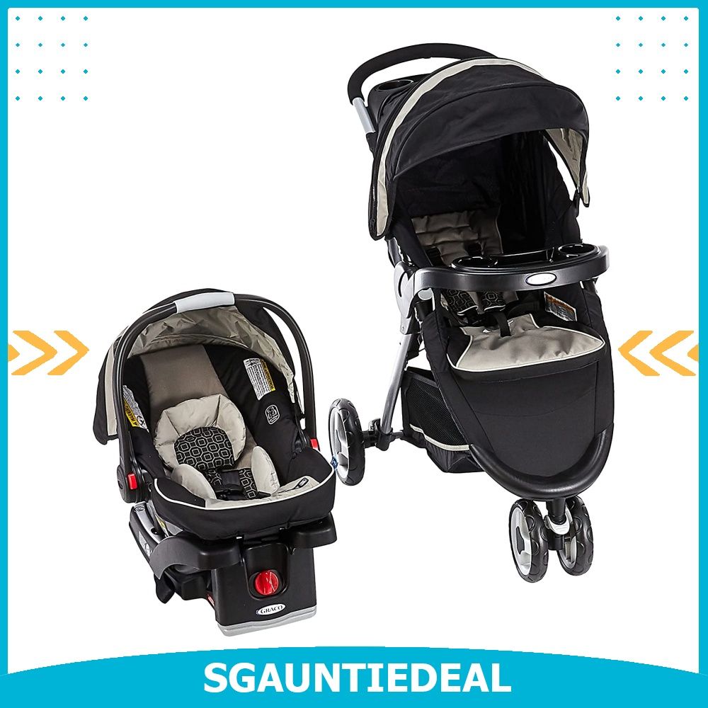 instock Graco Fastaction Fold Sport Click Connect Travel System Pierce Babies Kids Maternity Care on Carousell